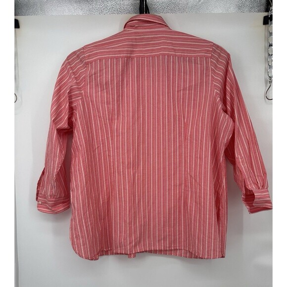 Land's End Women Long Sleeve Button Up Shirt 3X Flip Cuff Roll Tab Breathable - Picture 4 of 11